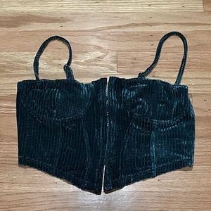 Forest green corset top